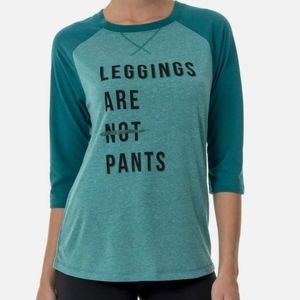 Leggings Are Pants 3/4 Sleeve Top Medium